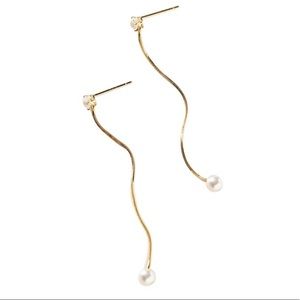 Anthropologie Pearl Ali Drop Earrings